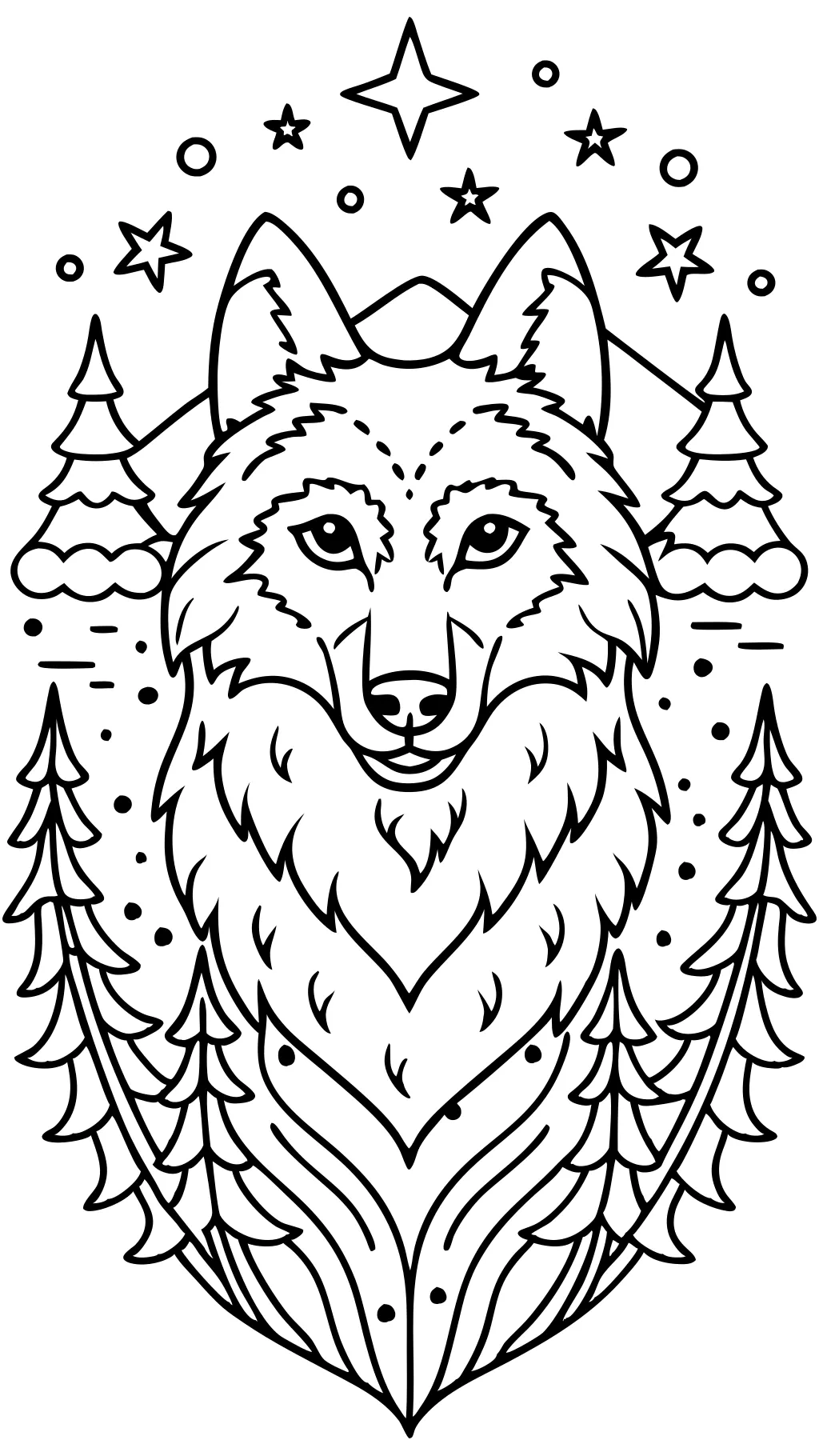 coloriage loup imprimable